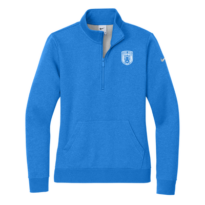 West Springfield T&F - Camiseta Nike Club Fleece con mangas y media cremallera (NKDX6720)