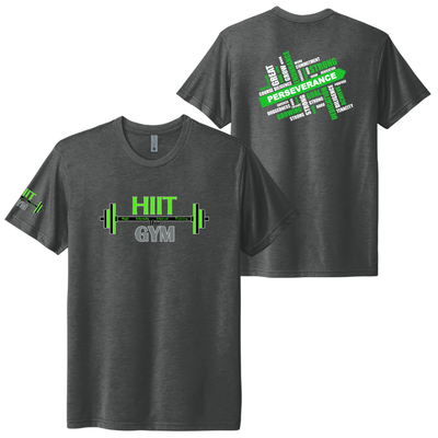 HIIT The Gym - Camiseta unisex de triple mezcla Next Level Apparel® (NL6010)
