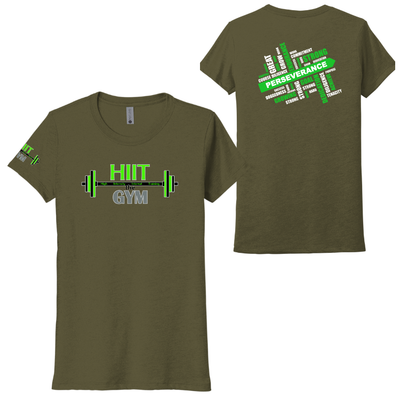 HIIT The Gym - Camiseta de tri-mezcla para mujer de Next Level Apparel® (NL6710)