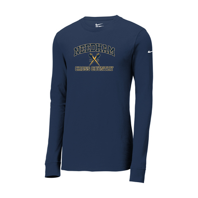 Needham XC - Camiseta de manga larga de algodón y poliéster Nike Dri FIT (NKBQ5230)