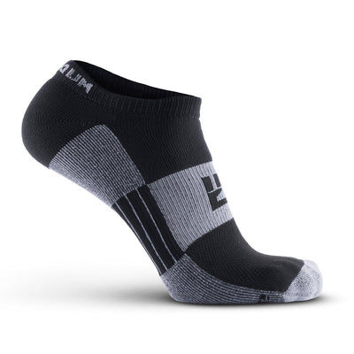 No-Show Running Socks - Black/Gray (2 Pair Pack)