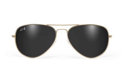 Gold - Jet Black Lens Polarized - Oasis