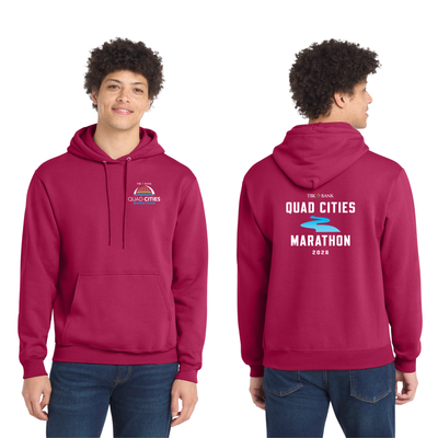Quad Cities Marathon - Unisex Fleece Pullover Hooded Sweatshirt (PC78H)