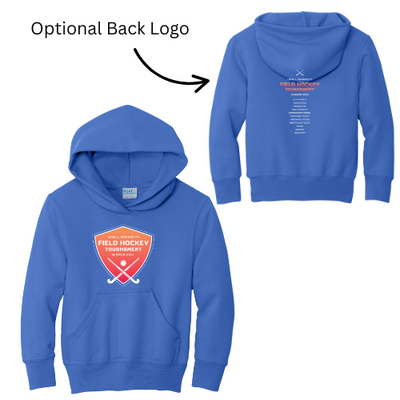 Lasell Field Hockey 2025 - YOUTH Fleece Pullover Hooded Sweatshirt (PC90YH)