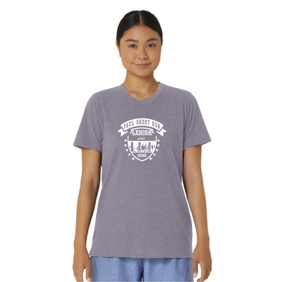 2025 Lehigh University Paul Short Run - ASICS Women's PR Poly Cotton Tee Lavender Grey Heather (2012D014) (PS-01)