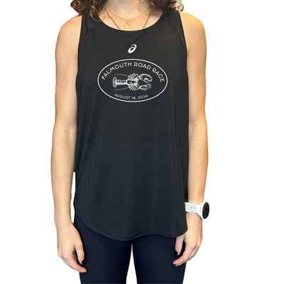 Camiseta de tirantes ASICS Falmouth Road Race 2024 para mujer (2012C986-001) FRR27-24 (POS)