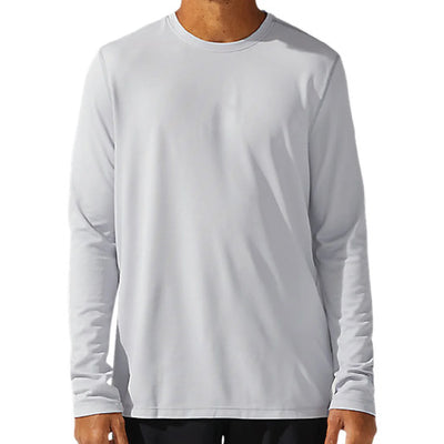 Camiseta de manga larga ASICS Ready Set para hombre, gris (2011b459)
