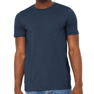 ASICS Men's Tri-Blend Short Sleeve Tee Peacoat Heather Navy (2011D024)