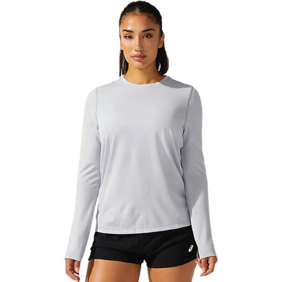 Camiseta de manga larga ASICS Ready Set para mujer, gris (2012b468)