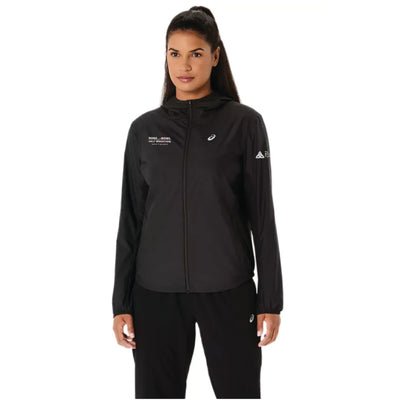 Media Maratón Rose Bowl 2026 *FINALIZADA* - Chaqueta ASICS Silver para mujer, color negro (2012D148) (RB26-26)