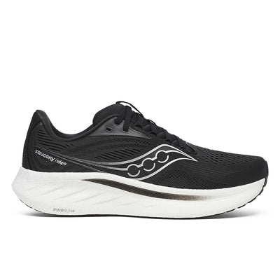 Saucony Ride 18 para hombre - Negro y blanco