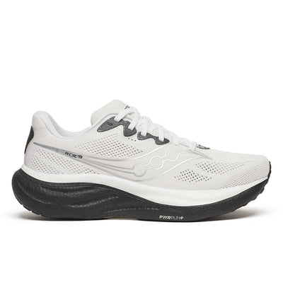 Saucony Ride 19 para hombre - Blanco y negro