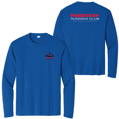 Parkway Running Club - Camiseta de competición de manga larga Sport-Tek® para hombre (ST350LS)