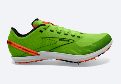 Zapatillas con clavos Brooks Draft XC: verde gecko, rojo naranja y blanco (100039.308)