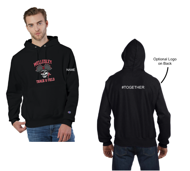 Wellesley Track and Field 2023 - Champion Reverse Weave® Pullover Hooded Sweatshirt - S1051
