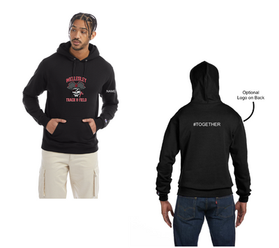 Sudadera con capucha y jersey Powerblend® para adultos de Wellesley Track and Field (talla S700)