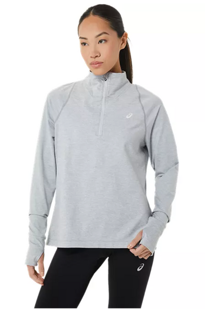 ASICS Thermopolis Quarter Zip para mujer, gris claro (2012C022-021)