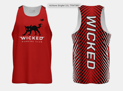 Wicked Running Club - Camiseta sin mangas Achieve para hombre (TFMT982)