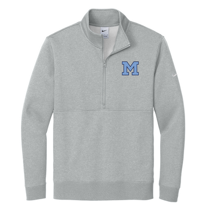 Medfield Swim & Dive - Camiseta Nike Club Fleece con manga corta y media cremallera (NKDX6718)