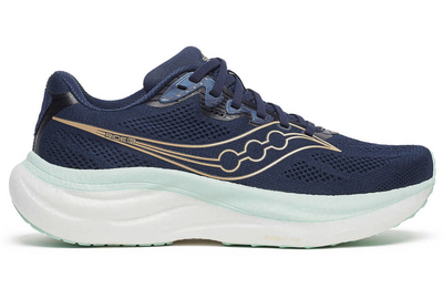 Saucony Ride 19 para mujer - Azul marino y aguamarina
