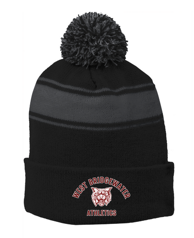 Gorro de lacrosse juvenil para niñas Walpole con pompón a rayas (STC28)