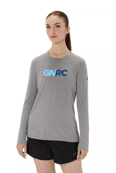 NEICAAA - Camiseta ASICS PR de manga larga triblend para mujer, gris (2012D305)
