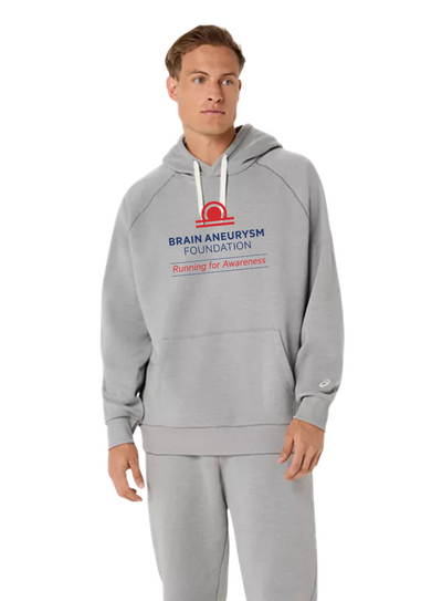 Brain Aneurysm Foundation - ASICS Unisex Fleece Relaxed Pullover Hoodie Grey Heather (2031F470)