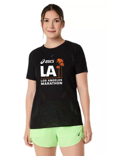 2027 ASICS Los Angeles Marathon-ASICS Women's Metarun Short Sleeve Top Black (2012D418)(LA27-02)