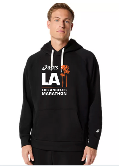 2027 ASICS Los Angeles Marathon-ASICS Unisex Fleece Relaxed Pullover Hoodie Black (2031F470) (LA27-02)