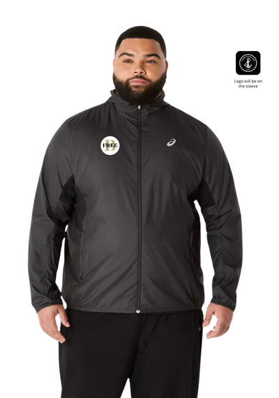 Fundación para el Aneurisma Cerebral (FRR) - Chaqueta ASICS Silver para hombre, color negro (2011D235)