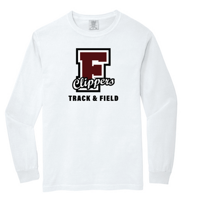 Camiseta de manga larga de peso pesado para adultos de Falmouth HS Track & Field (6014)