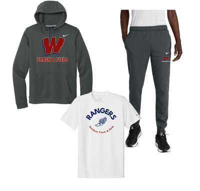 Westborough Track & Field- Team Kit - White Nike T-Shirt (CJ1611/Anthracite, NKHM8045/Anthracite, NKDX8730/White) (Copy)