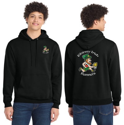 Thirsty Irish Runners - ADULT Unisex Fleece Pullover Hooded Sweatshirt (PC78H)