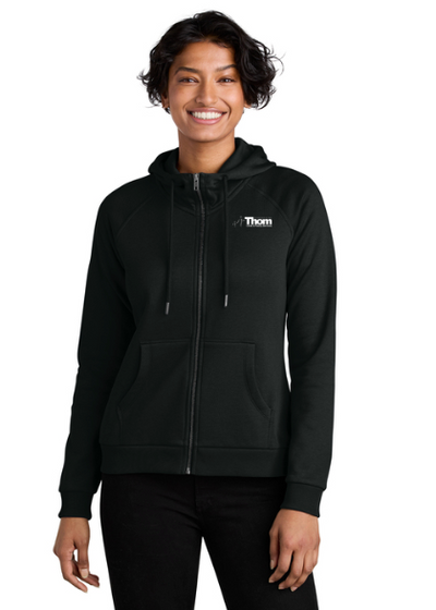 Thom Child and Family Service - Women’s Organic CVC Fleece Full-Zip Hoodie (AL5003)