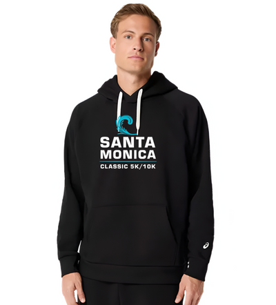 Sudadera con capucha unisex ASICS de forro polar, color negro (2031F470)