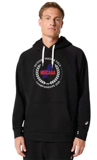 NEICAAA- ASICS Unisex Fleece Relaxed Pullover Hoodie Black (2031F470)