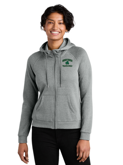 Bishop Feehan Track & Field- Women’s Organic CVC Fleece Full-Zip Hoodie (AL5003)