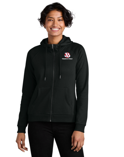 Burlington Track & Field- Women’s Organic CVC Fleece Full-Zip Hoodie (AL5003)