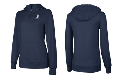 Sudadera con capucha Charles River Pulse Performance con cremallera de un cuarto para MUJER (5538)