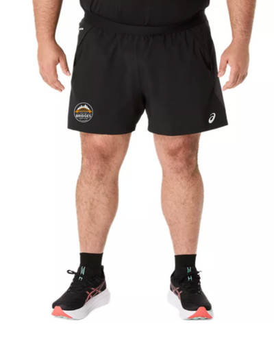 Pantalón corto ASICS de carretera de 5" para hombre - Negro/Gris grafito (2011D247.001)