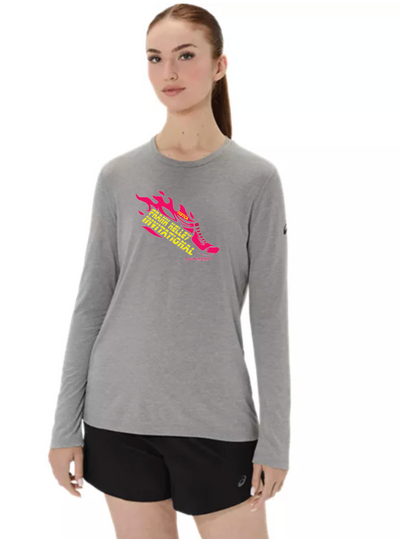 Frank Kelly 2025 - ASICS Women's PR Long Sleeve Triblend Tee Grey (2012D305)