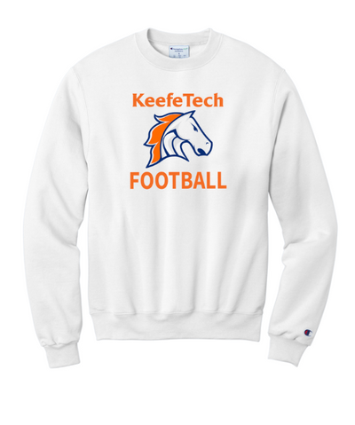 Keefe Tech Football - Champion Crewneck Sweatshirt (S600)