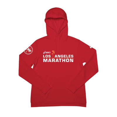 Team TMF / ASICS LA Marathon - ASICS Unisex French Terry Pullover Hoodie Red (2031A617-024) (LA26-03, TMF-06 sleeve)