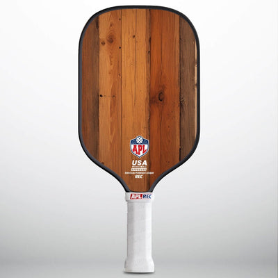 APL - Wooden Planks Pickleball Paddle | 16mm Carbon Fiber | Best Pickleball Paddles | American Pickleball League