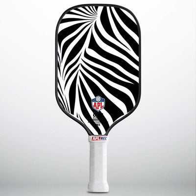 APL - White Black Patterns Pickleball Paddle | 16mm Carbon Fiber | Best Pickleball Paddles | American Pickleball League