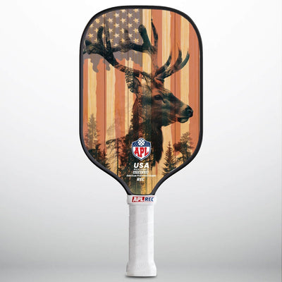 APL - Deer Flag | 16mm Carbon Fiber | Best Pickleball Paddles | American Pickleball League