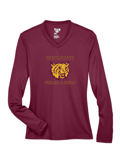 Camiseta de manga larga de alto rendimiento para mujer del equipo 365 de Weymouth Track & Field (TT11WL)
