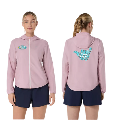 St Pete Run Fest - Chaqueta ASICS Silver Morganite para mujer (2012D148)