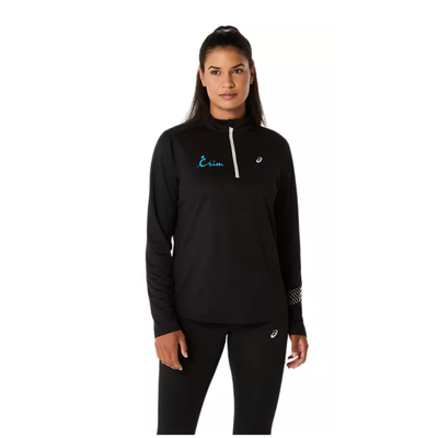 Crim Everyday - ASICS Icon 1/2 Zip para mujer, color negro (2012D175) (CFR-26)