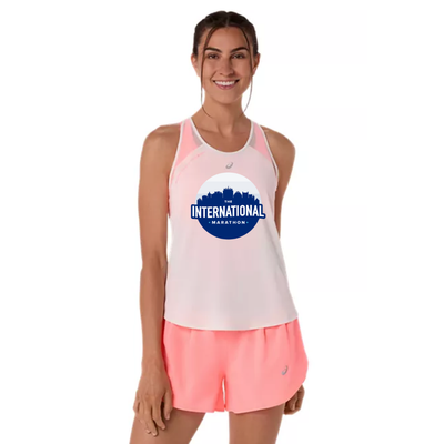 Maratón Internacional - Camiseta de tirantes ASICS para mujer - Crema (2012D370)